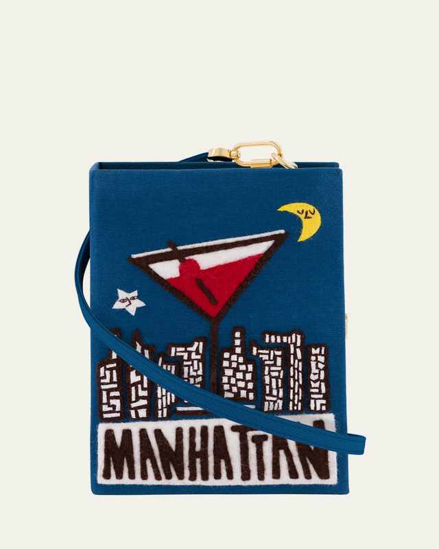 Manhattan Cocktail Book Clutch Bag